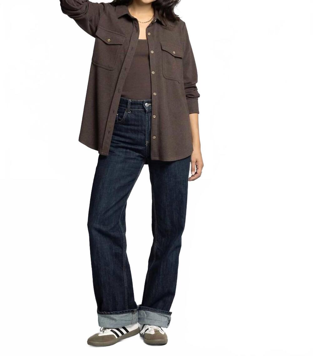 NEW THREAD & SUPPLY cassian shirt ii in coffee bean